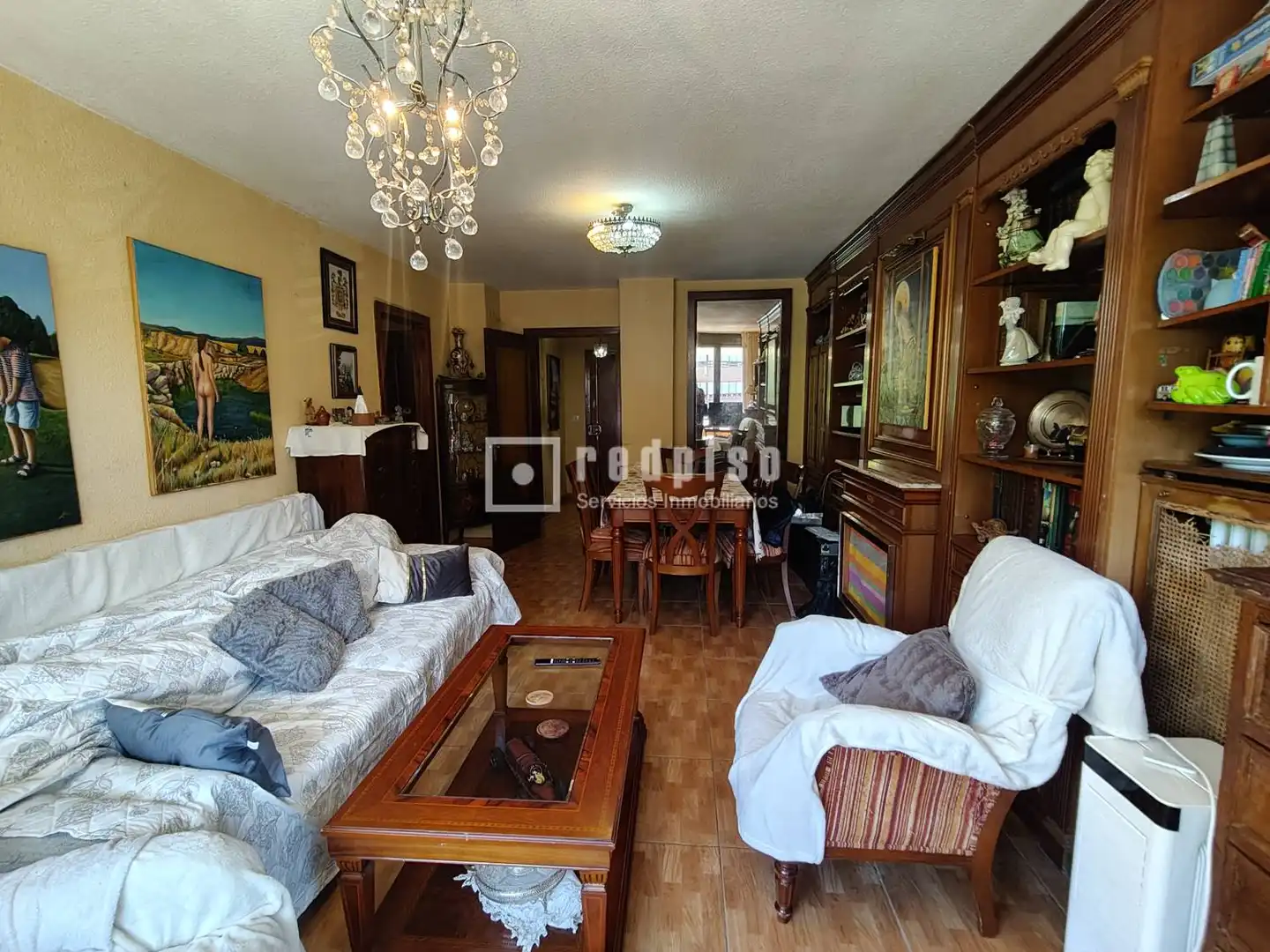 Wohnzimmer von Wohnung zum Verkauf in Madrid mit Klimaanlage, Heizung und Privatgarten