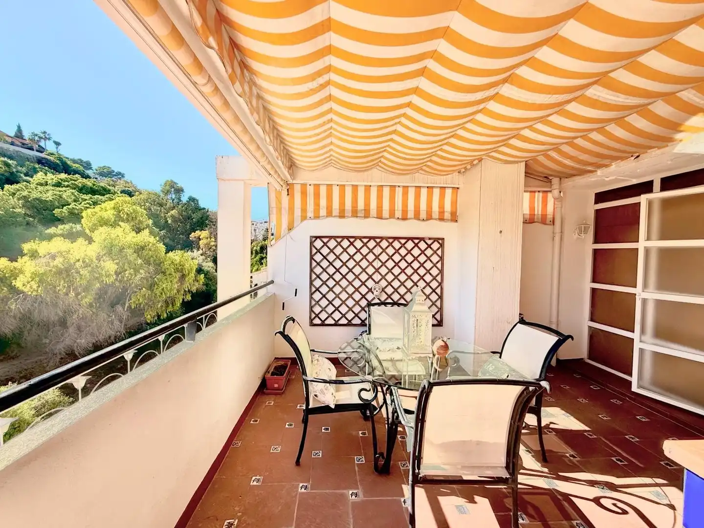 Terraza de Casa adosada en venta en Mijas con Aire acondicionado, Jardín privado y Terraza