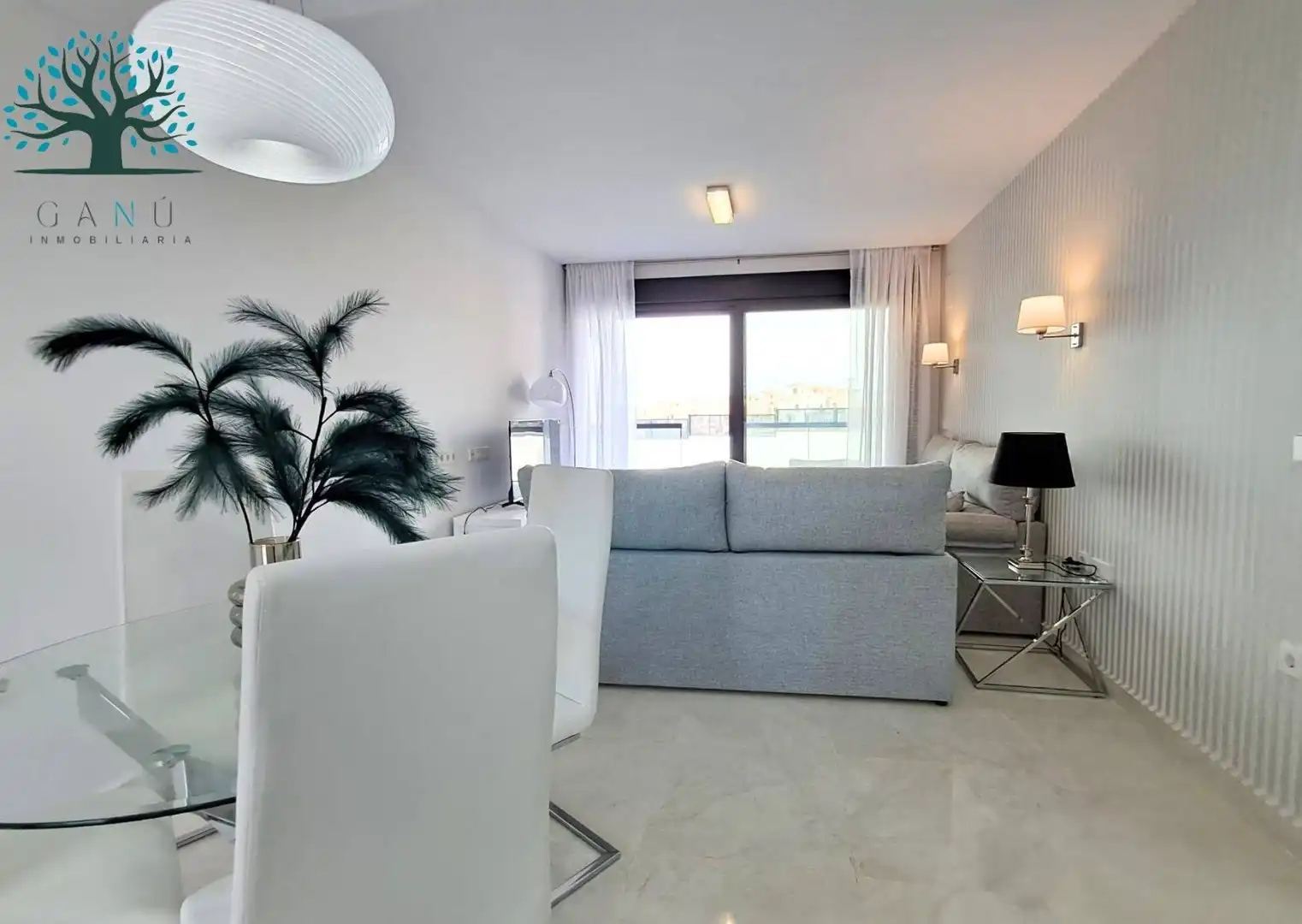 Sala d'estar de Apartament en venda en Mazarrón amb Calefacció, Jardí privat i Terrassa