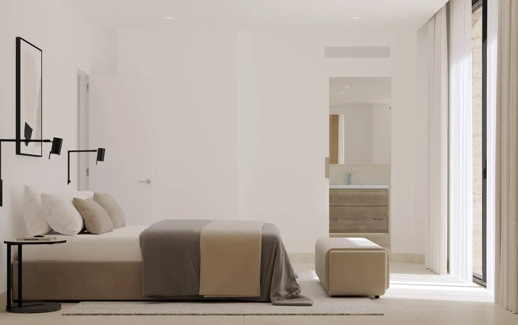 Schlafzimmer von Dachboden zum Verkauf in Artà mit Klimaanlage, Heizung und Terrasse