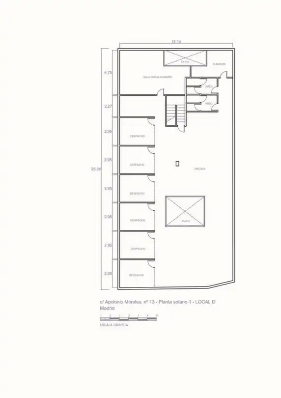 Office for sale in Madrid  with Air Conditioner, Heating and Storage room