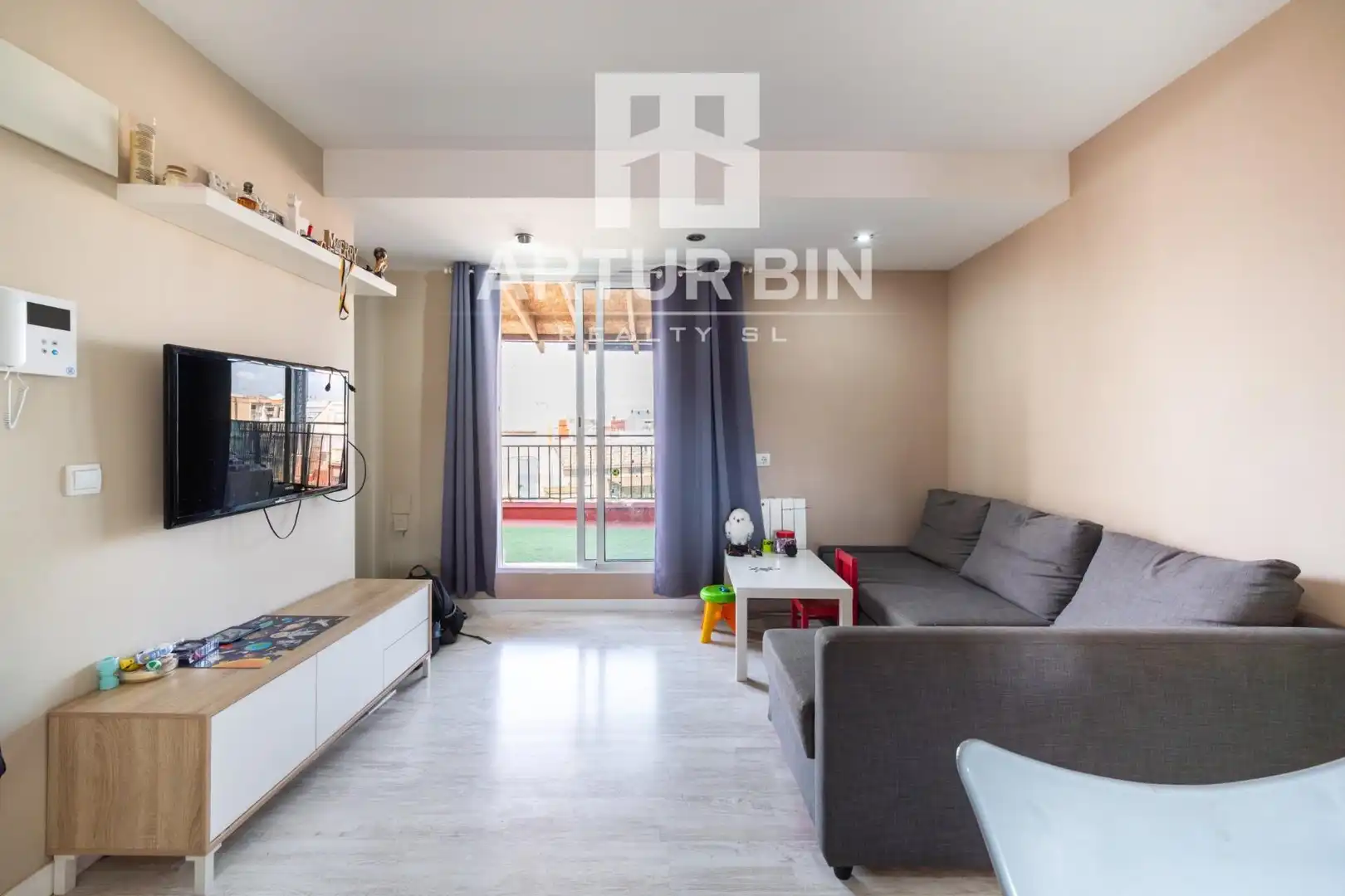 Sala d'estar de Àtic en venda en Paiporta amb Aire condicionat i Terrassa