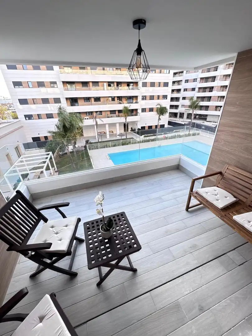Terrasse von Wohnung zur Miete in Jerez de la Frontera mit Klimaanlage, Heizung und Privatgarten
