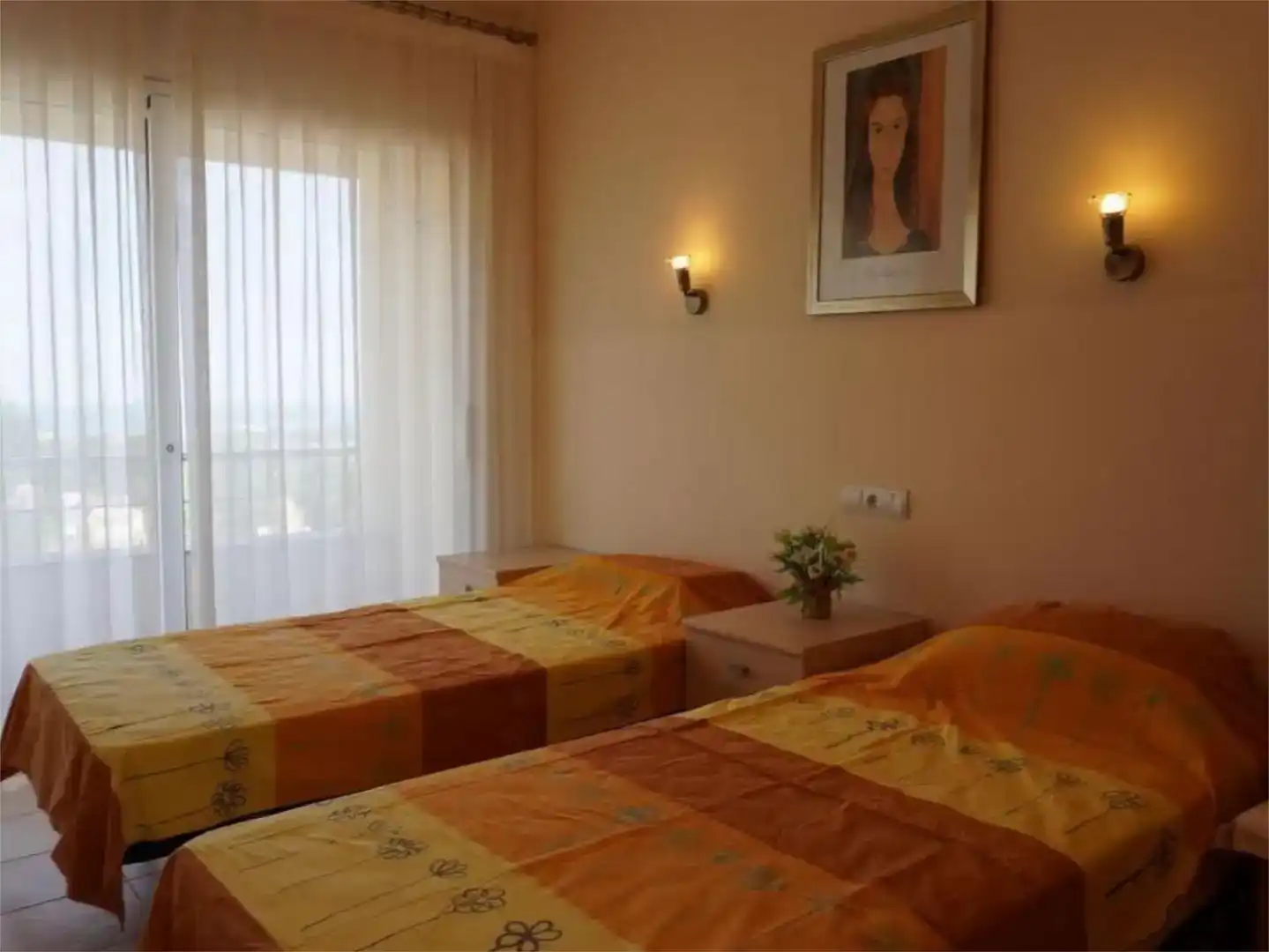 Schlafzimmer von Country house zur Miete in L'Estartit mit Klimaanlage, Schwimmbad und Balkon