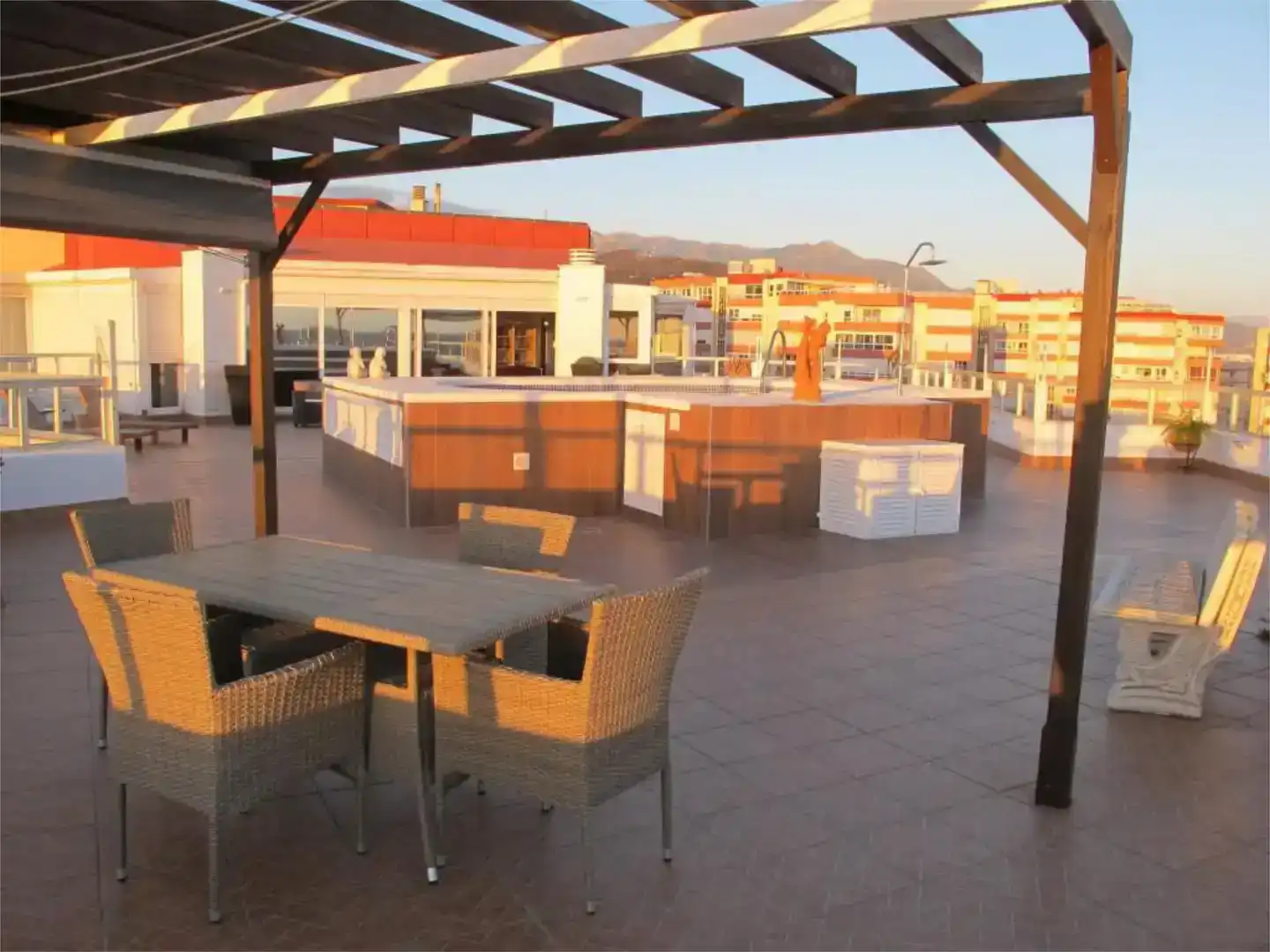 Terrasse von Dachboden zum Verkauf in Torrox mit Klimaanlage und Schwimmbad