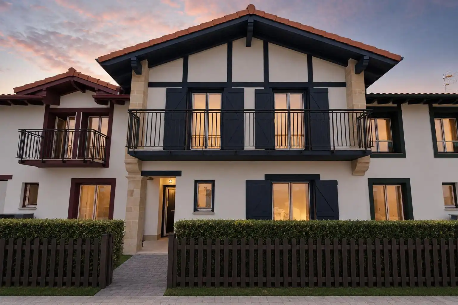 Vista exterior de Casa adosada en venta en Mungia con Calefacción, Jardín privado y Trastero