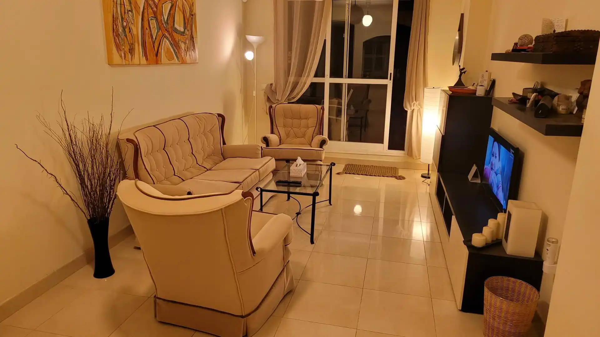 Wohnzimmer von Wohnungen zum Verkauf in Mojácar mit Klimaanlage, Heizung und Terrasse