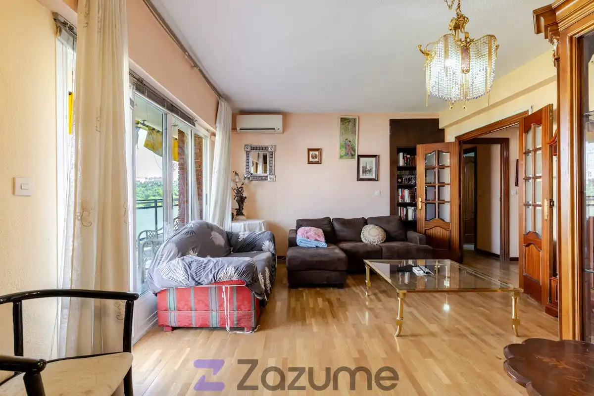 Wohnzimmer von Wohnung zur Miete in Madrid mit Klimaanlage, Heizung und Terrasse