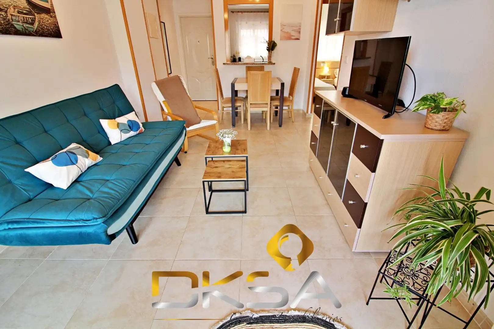 Living room of Apartments for rent in Oropesa del Mar / Orpesa  with Air Conditioner, Heating and Private garden