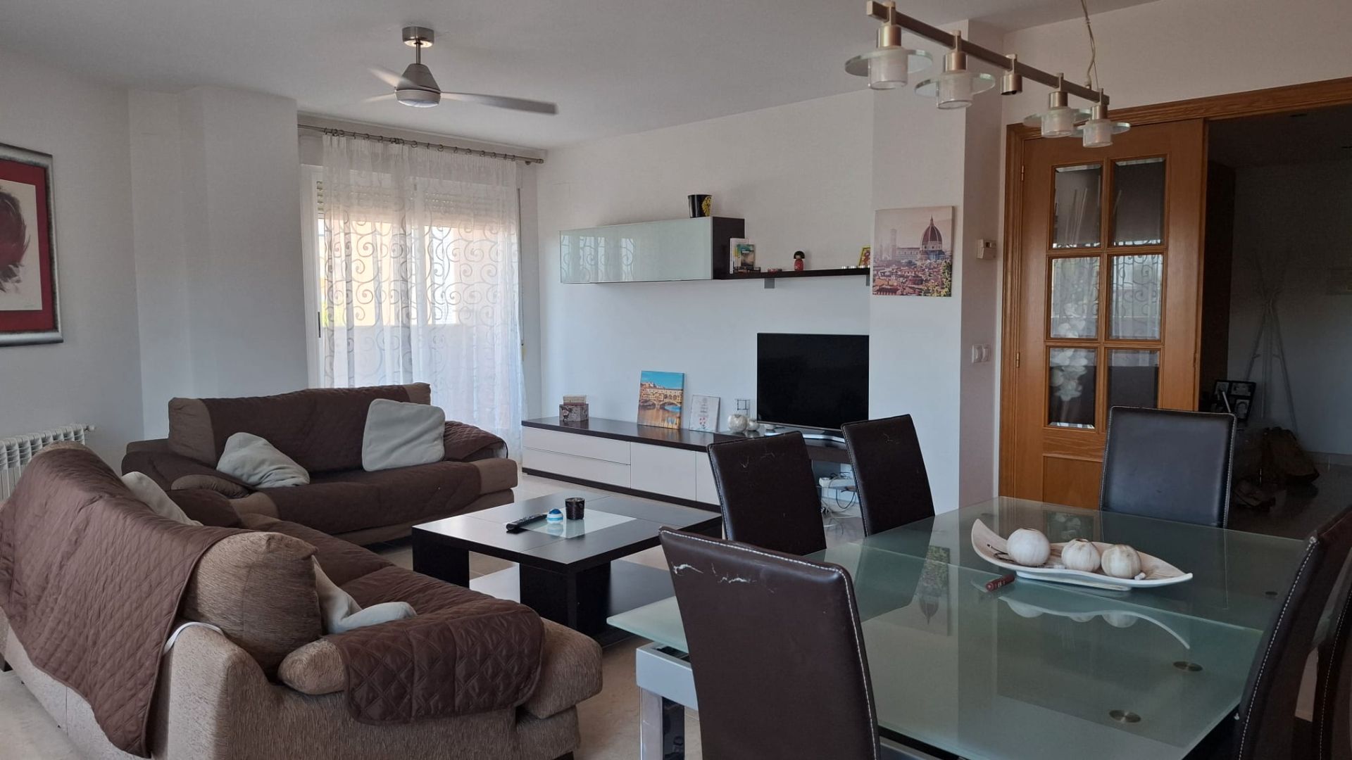 Living room of Flat to rent in Castellón de la Plana / Castelló de la Plana  with Heating, Terrace and Furnished
