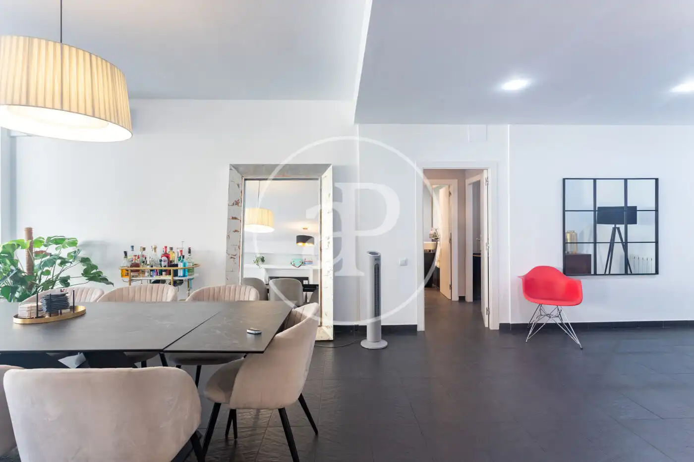 Dining room of Flat for rent in Barcelona  with Air Conditioner, Heating and Private garden