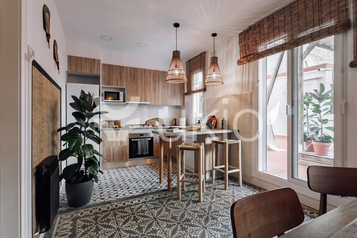 Cuina de Apartament de lloguer en Barcelona amb Aire condicionat, Calefacció i Terrassa