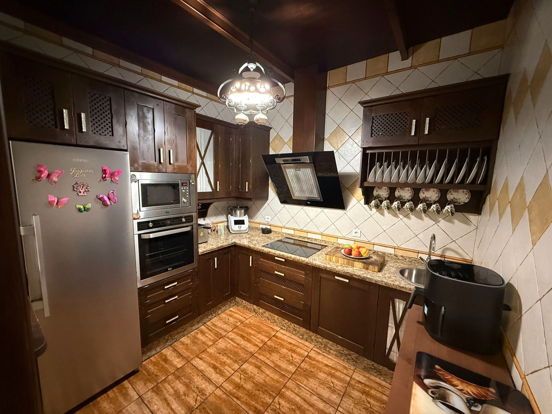 Kitchen of Single-family semi-detached for sale in Rociana del Condado  with Air Conditioner, Terrace and Furnished
