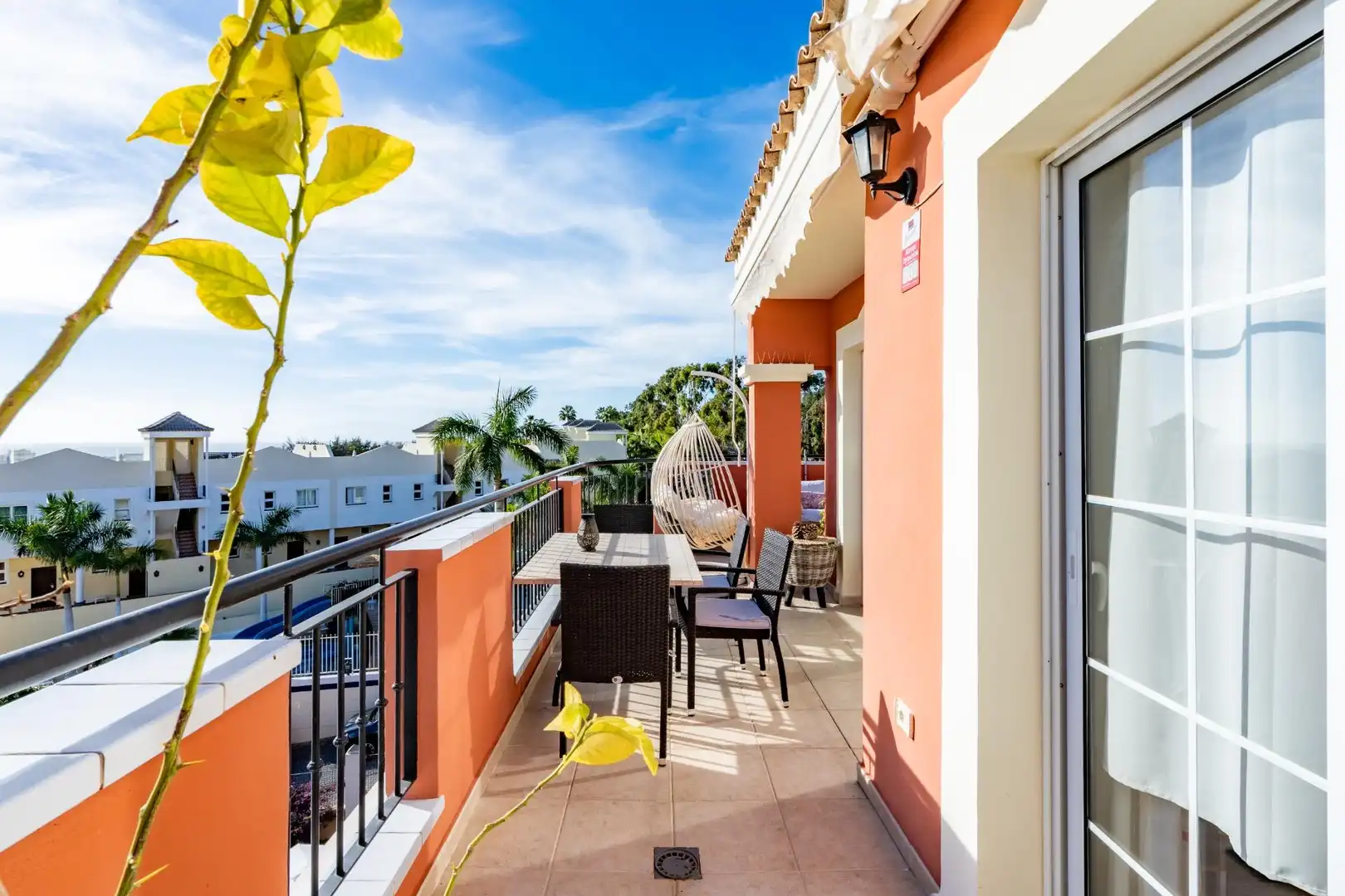 Terrassa de Apartament de lloguer en Arona amb Jardí privat, Terrassa i Moblat