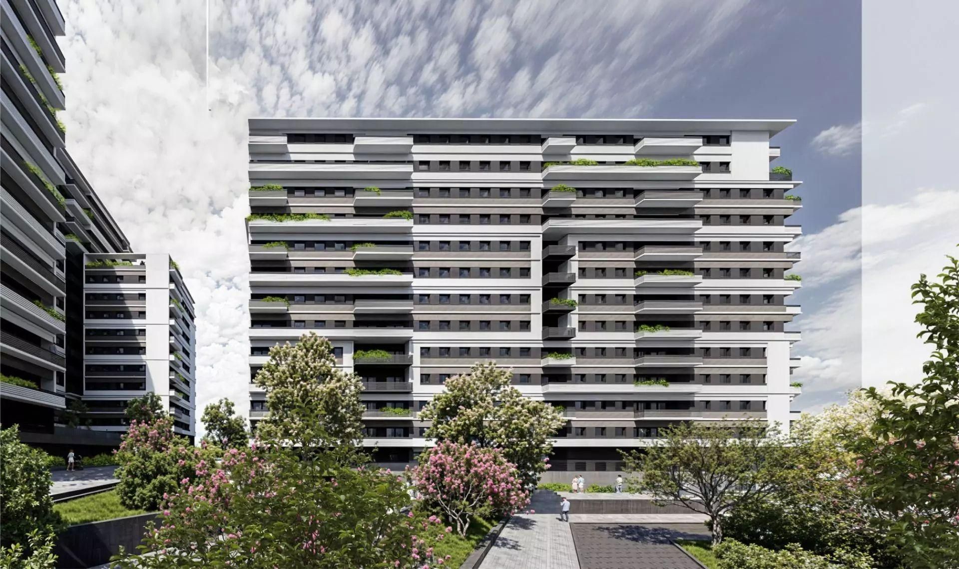 Exterior view of Flat for sale in  Granada Capital  with Terrace, Storage room and Community pool