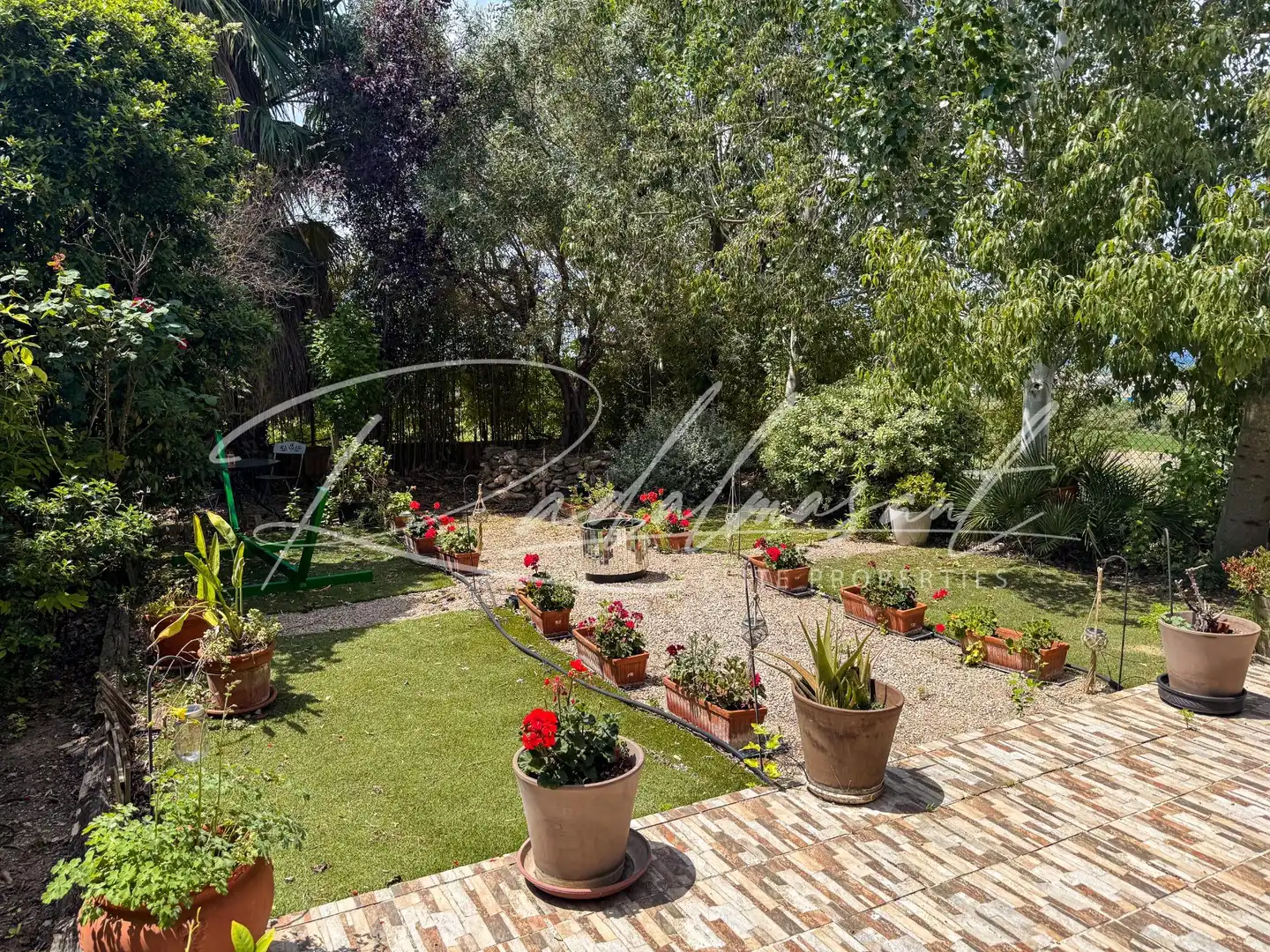 Terrasse von Einfamilien-Reihenhaus zum Verkauf in Perafort mit Klimaanlage, Privatgarten und Parkett