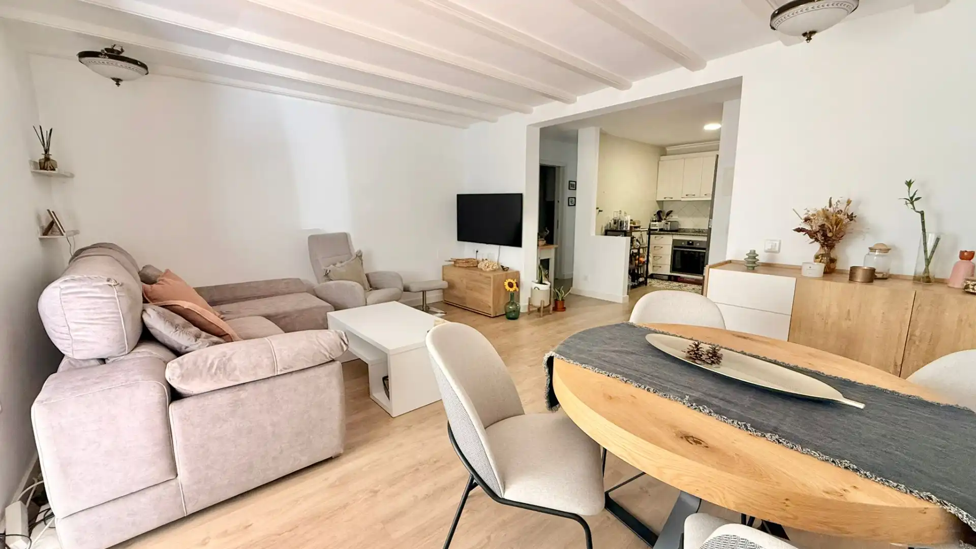 Sala de estar de Apartamento en venta en Calpe / Calp con Aire acondicionado y Amueblado