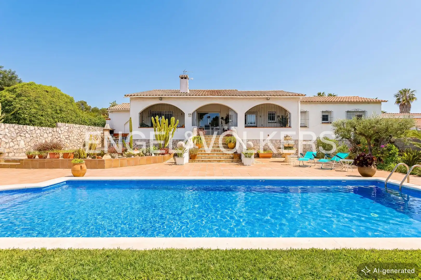 Vista exterior de Casa o xalet en venda en Cubelles amb Aire condicionat, Calefacció i Jardí privat