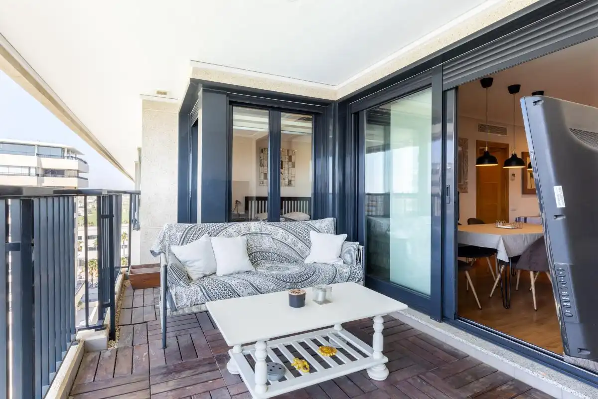 Balcony of Flat for rent in Alboraya  with Air Conditioner, Heating and Private garden