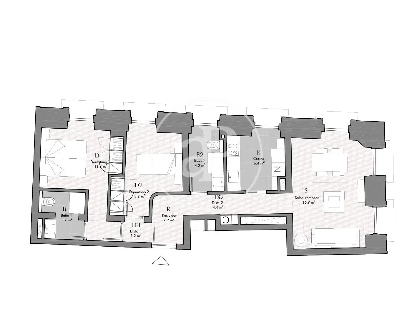 Flat for rent in C. de San Bernardo, Universidad - Malasaña