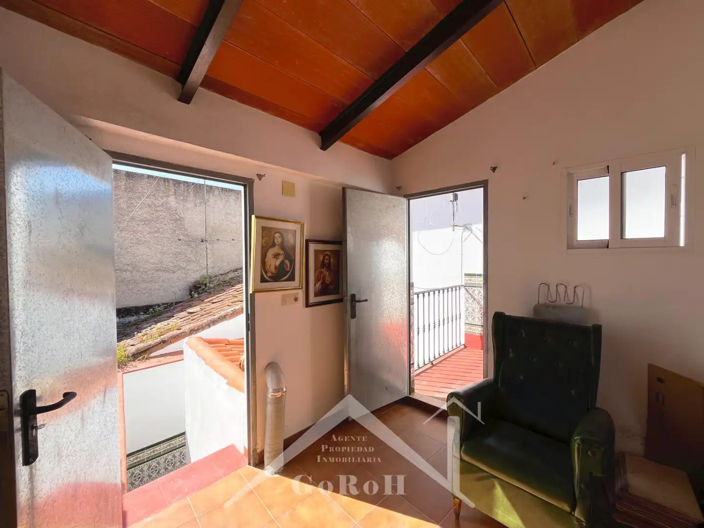 Terraza de Casa adosada en venta en Santa Olalla del Cala con Terraza, Trastero y Amueblado