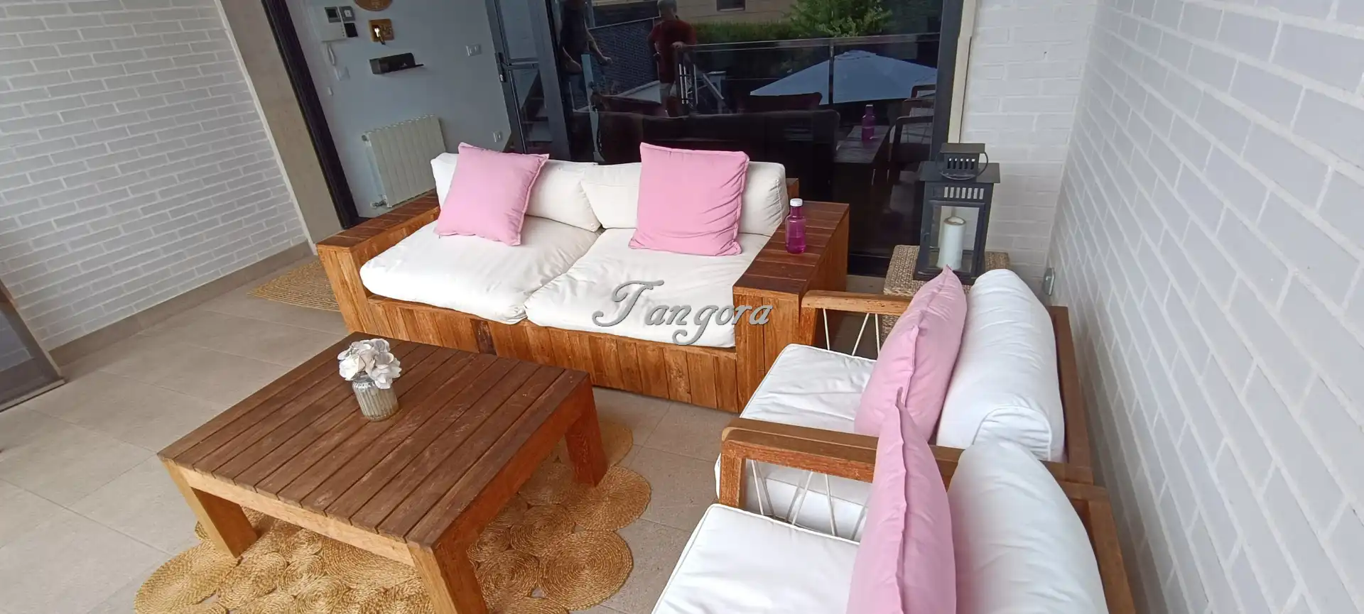 Terrassa de Casa adosada en venda en Sopela amb Calefacció, Jardí privat i Parquet
