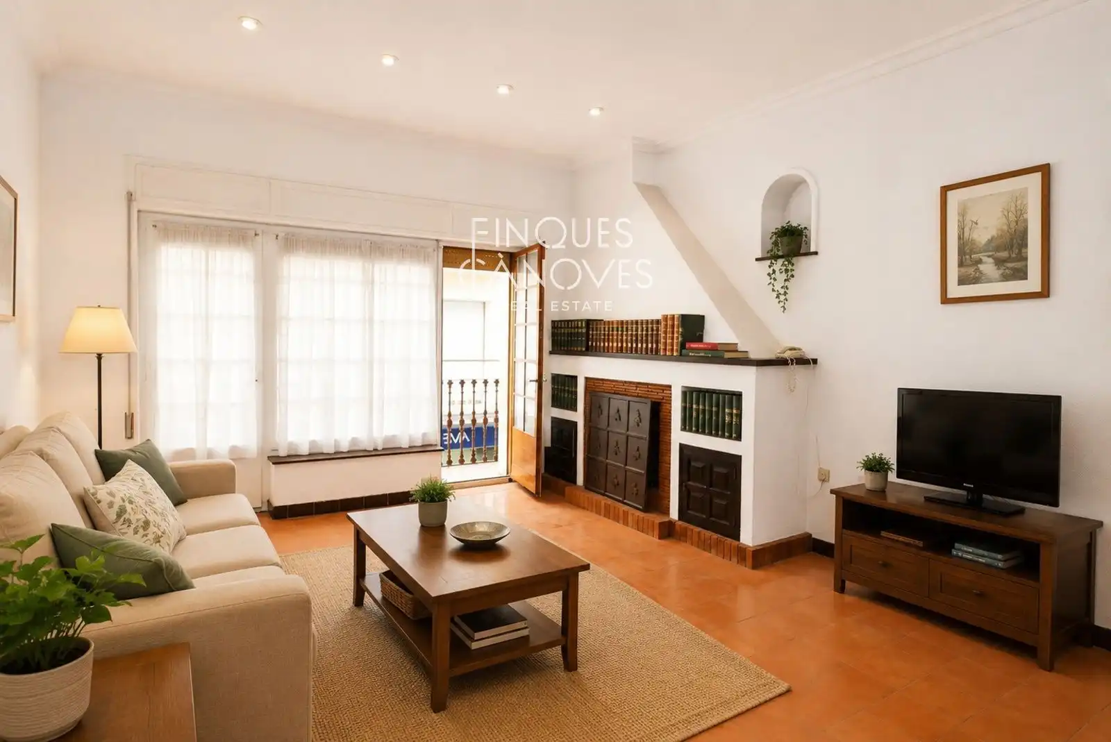 Sala de estar de Casa o chalet en venta en Santa Coloma de Farners con Aire acondicionado, Calefacción y Trastero