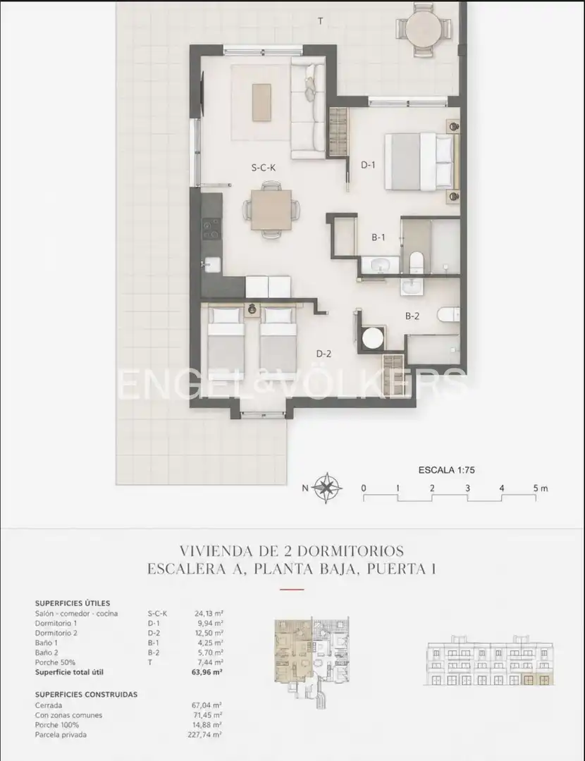 Piso en venta en Dénia con Aire acondicionado, Calefacción y Jardín privado