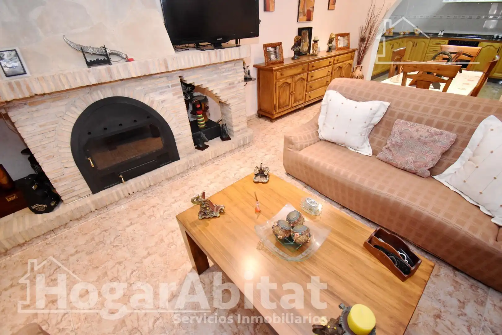 Sala de estar de Casa o chalet en venta en Almazora / Almassora con Terraza y Jacuzzi