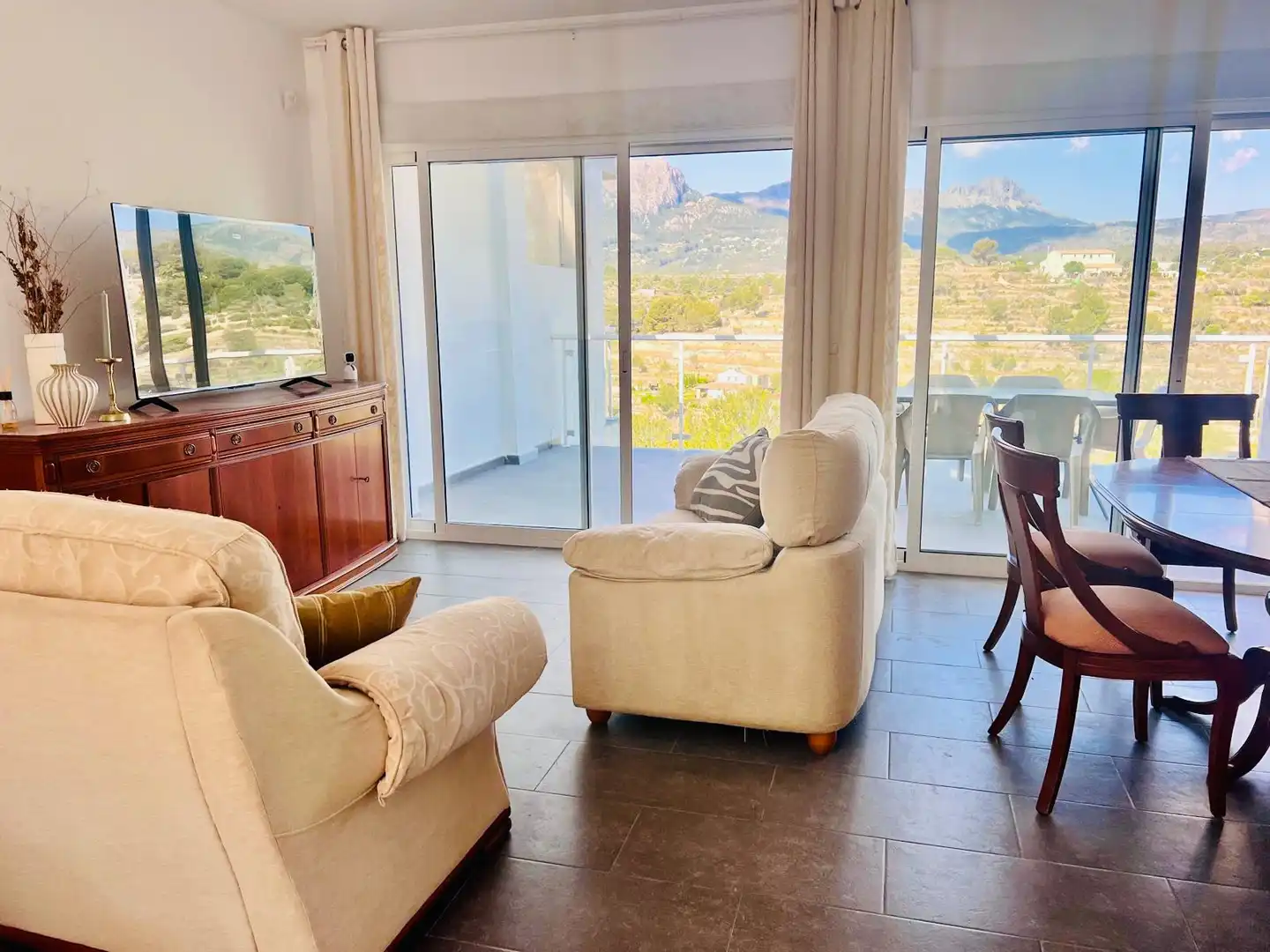 Living room of Detached homes for sale in Calpe / Calp  with Private garden, Terrace and Furnished