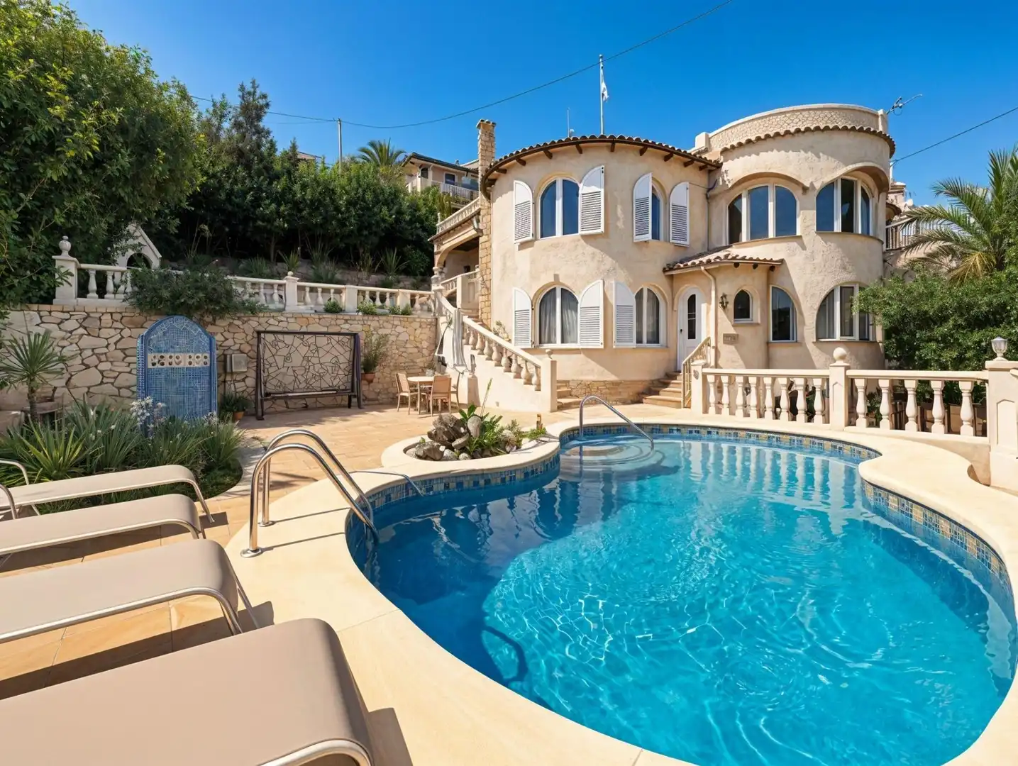 Vista exterior de Casa o chalet en venta en Calpe / Calp con Aire acondicionado, Calefacción y Jardín privado