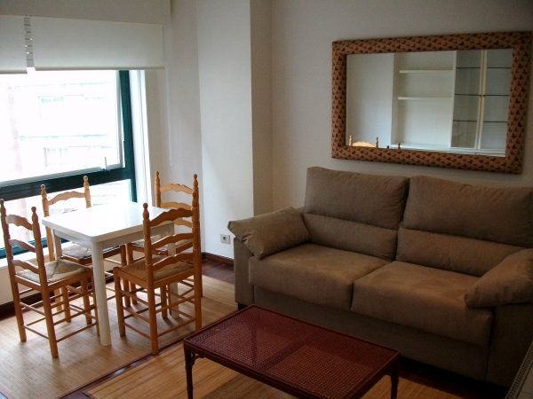 Sala d'estar de Apartament de lloguer en Pontevedra Capital  amb Calefacció, Parquet i Traster