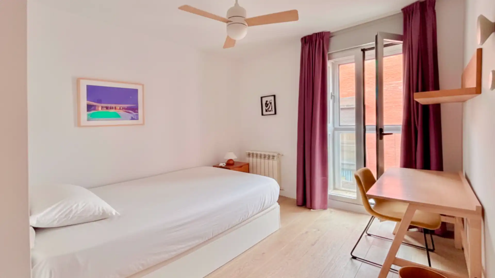 Bedroom of Flat for rent in Madrid  with Air Conditioner, Heating and Storage room