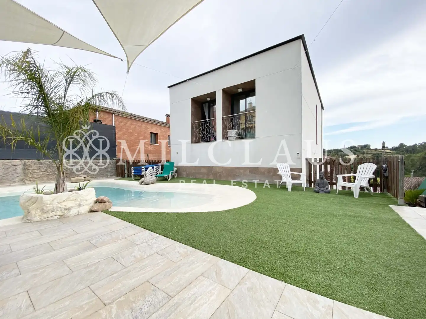 Außenansicht von Haus oder Chalet zum Verkauf in Lliçà d'Amunt mit Klimaanlage, Heizung und Privatgarten