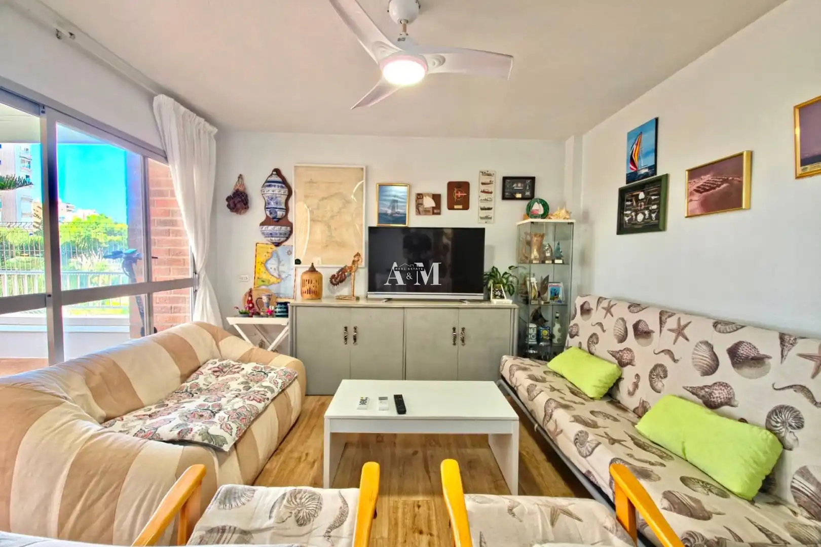 Wohnzimmer von Wohnung zur Miete in Orihuela mit Klimaanlage, Heizung und Terrasse