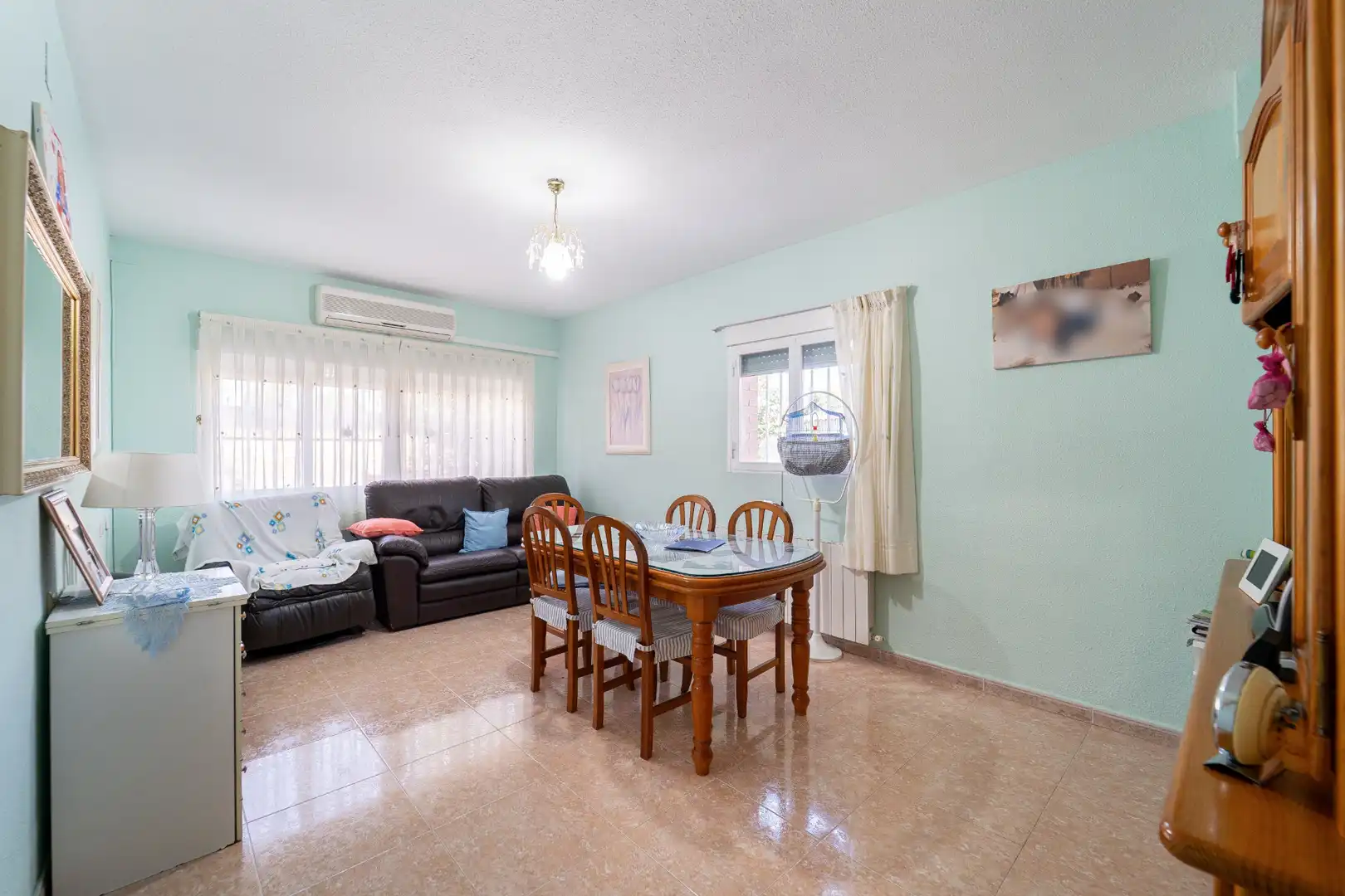 Sala de estar de Casa o chalet en venta en El Álamo con Aire acondicionado, Calefacción y Jardín privado