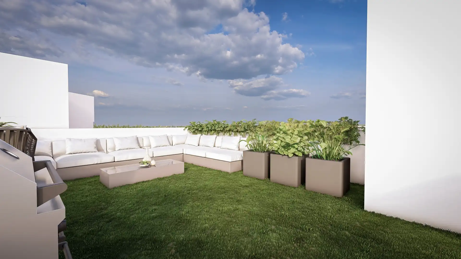 Terrasse von Dachboden zum Verkauf in San Vicente del Raspeig / Sant Vicent del Raspeig mit Klimaanlage, Terrasse und Ofen