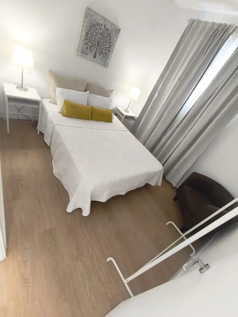 Schlafzimmer von Wohnung zur Miete in Las Palmas de Gran Canaria mit Parkett, Möbliert und Waschmaschine