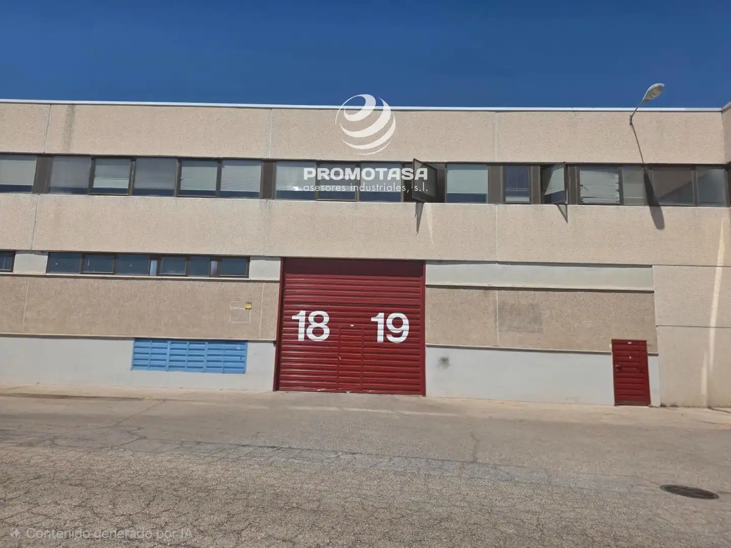 Außenansicht von Fabrikhallen zur Miete in Alcobendas mit Heizung