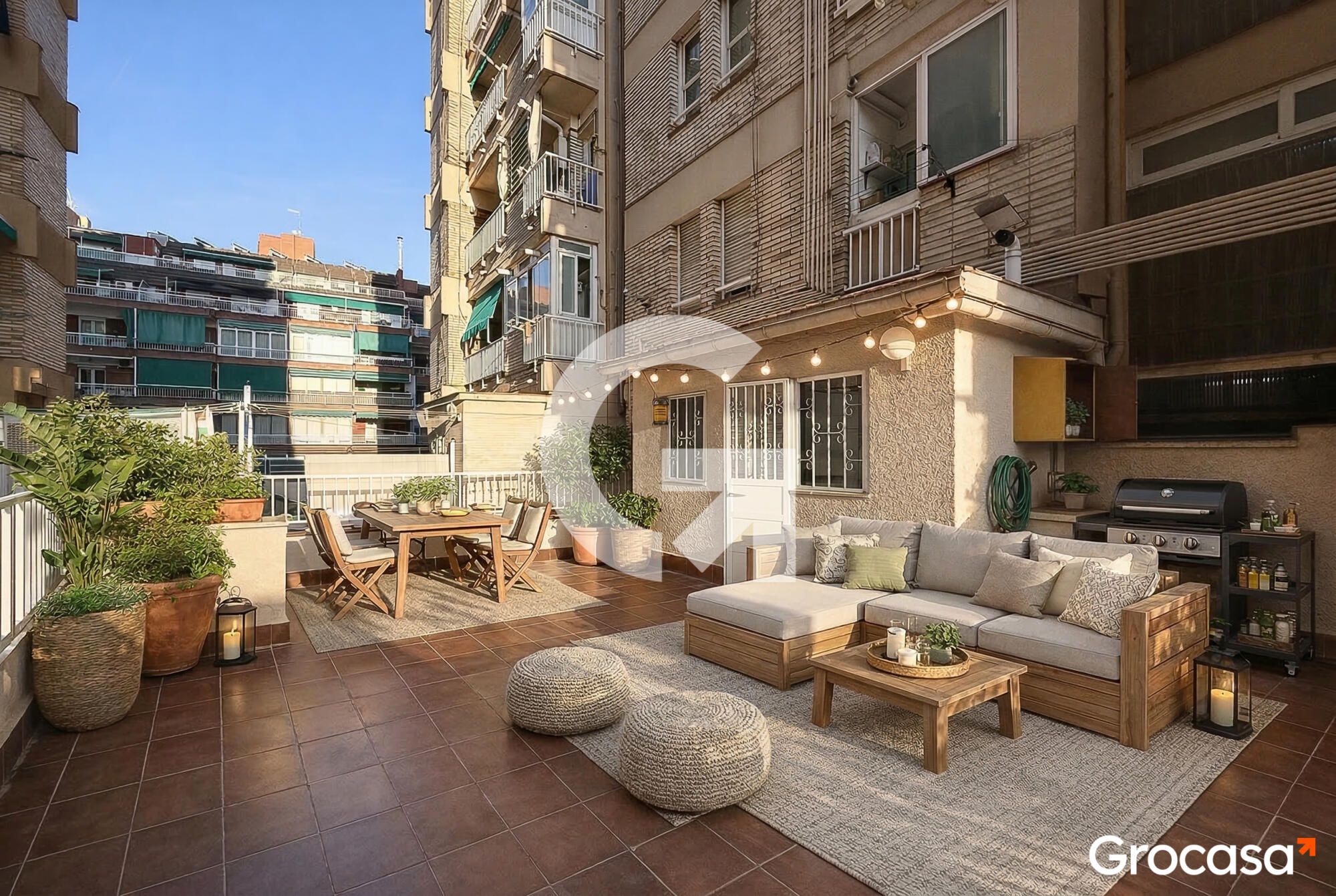 Terrasse von Wohnung zum Verkauf in  Barcelona Capital mit Heizung, Privatgarten und Terrasse