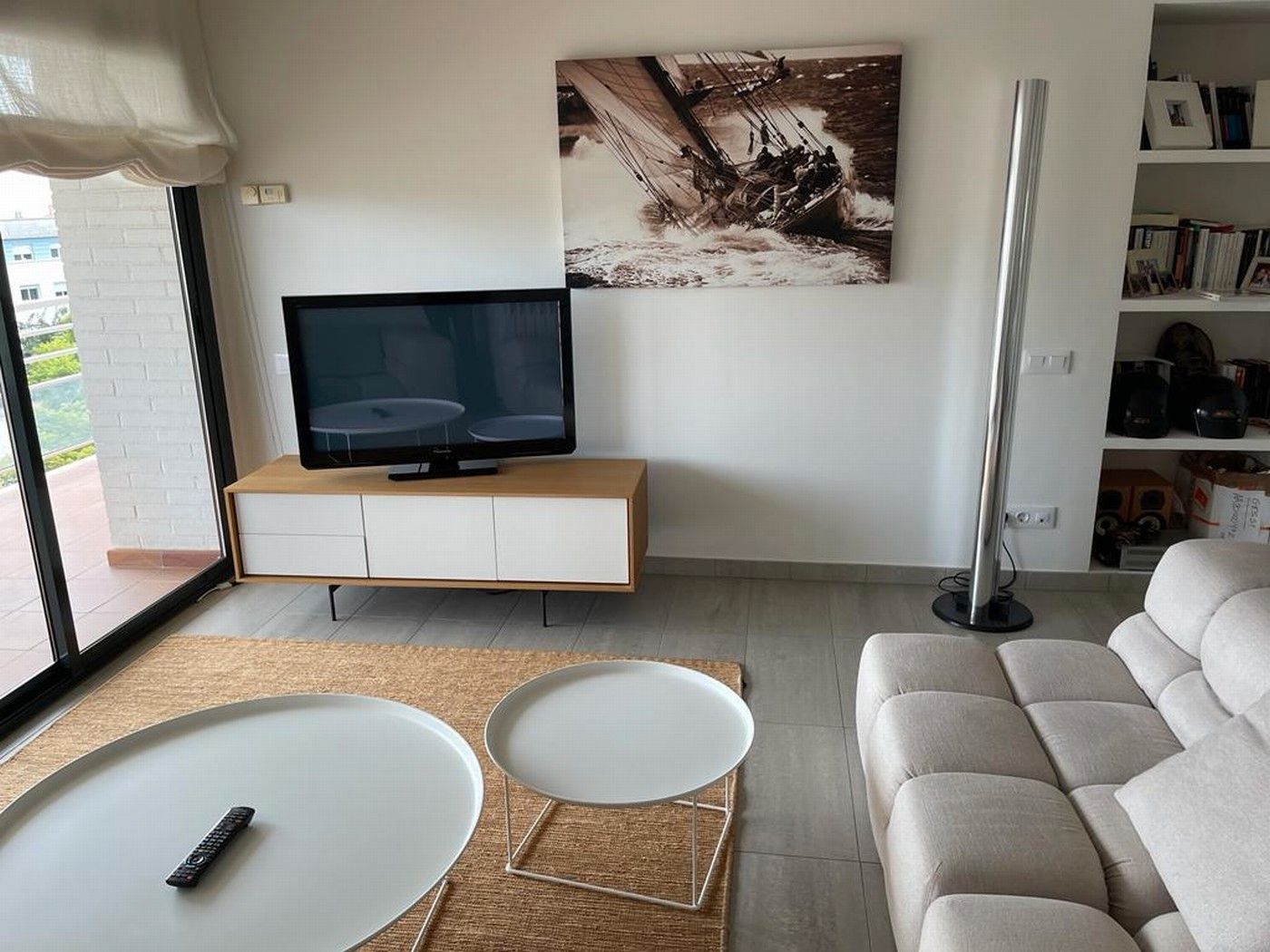 Living room of Flat to rent in Sitges  with Air Conditioner, Heating and Parquet flooring