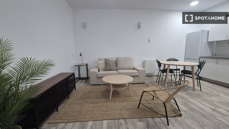 Sala d'estar de Pis de lloguer en  Madrid Capital amb Aire condicionat, Calefacció i Moblat