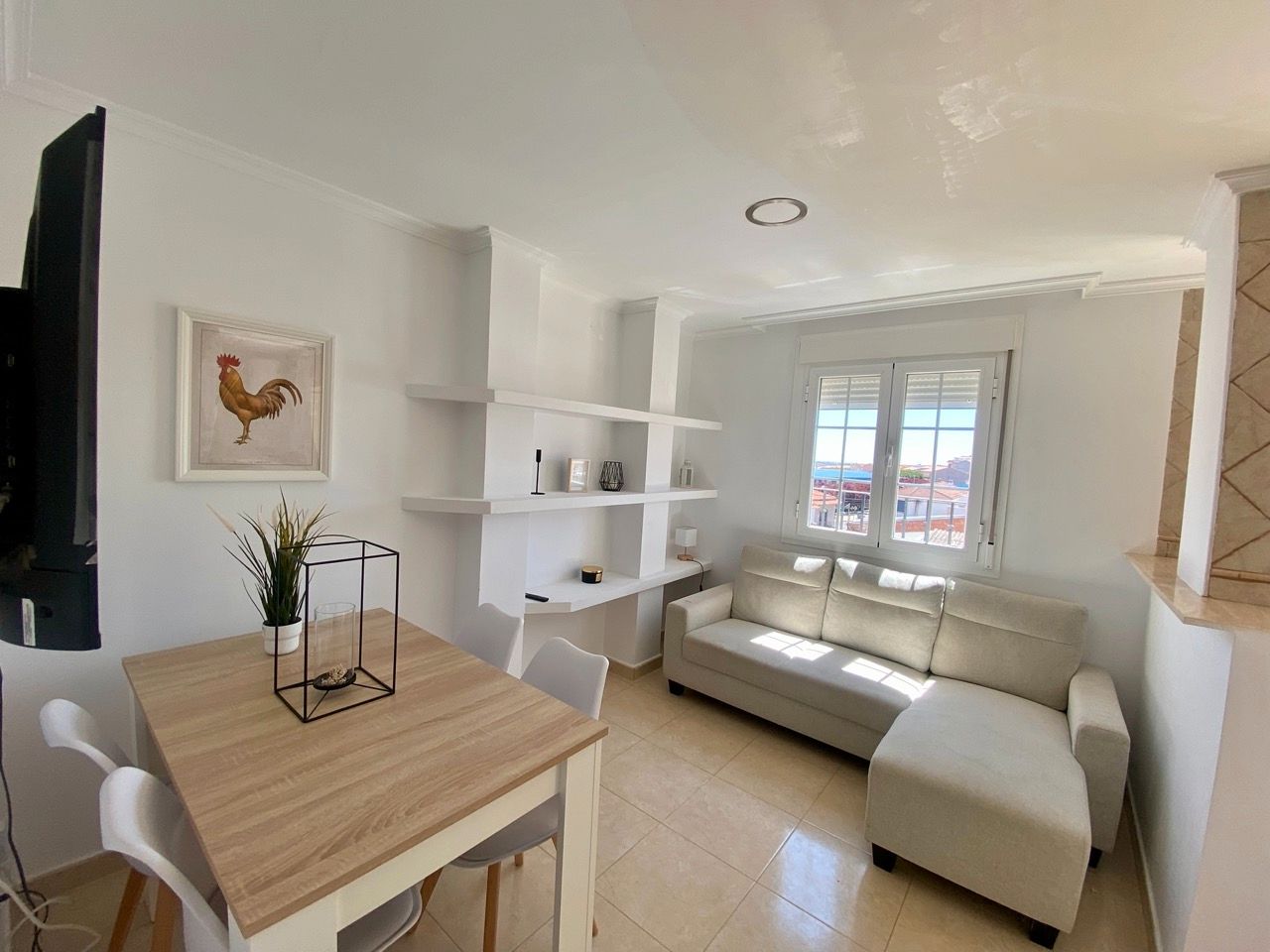 Sala d'estar de Pis en venda en Villarrubia de los Ojos amb Calefacció, Moblat i Balcó