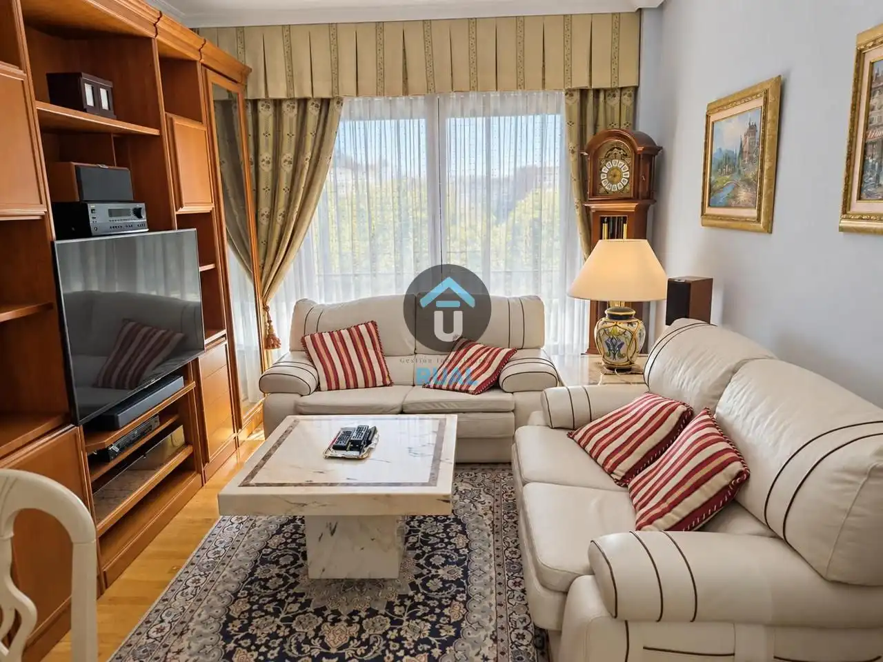 Wohnzimmer von Wohnung zur Miete in Madrid mit Klimaanlage, Heizung und Parkett