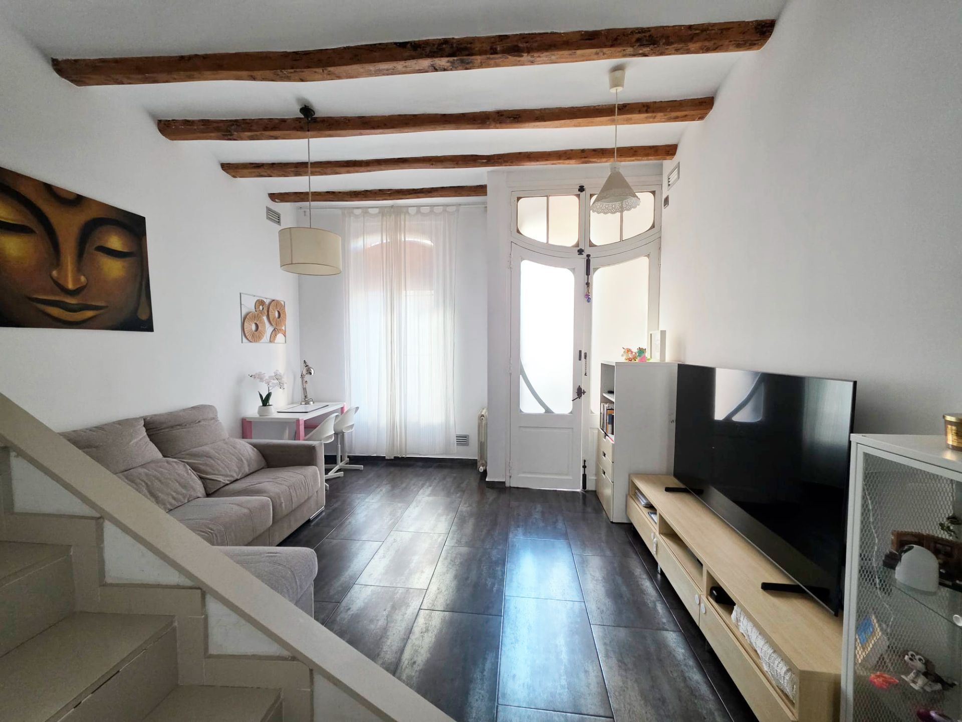 Sala d'estar de Casa adosada en venda en Premià de Mar amb Aire condicionat, Calefacció i Terrassa