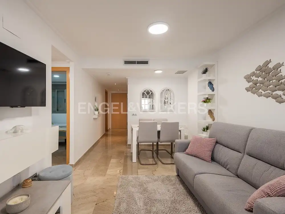Sala de estar de Piso en venta en Oropesa del Mar / Orpesa con Aire acondicionado, Calefacción y Terraza