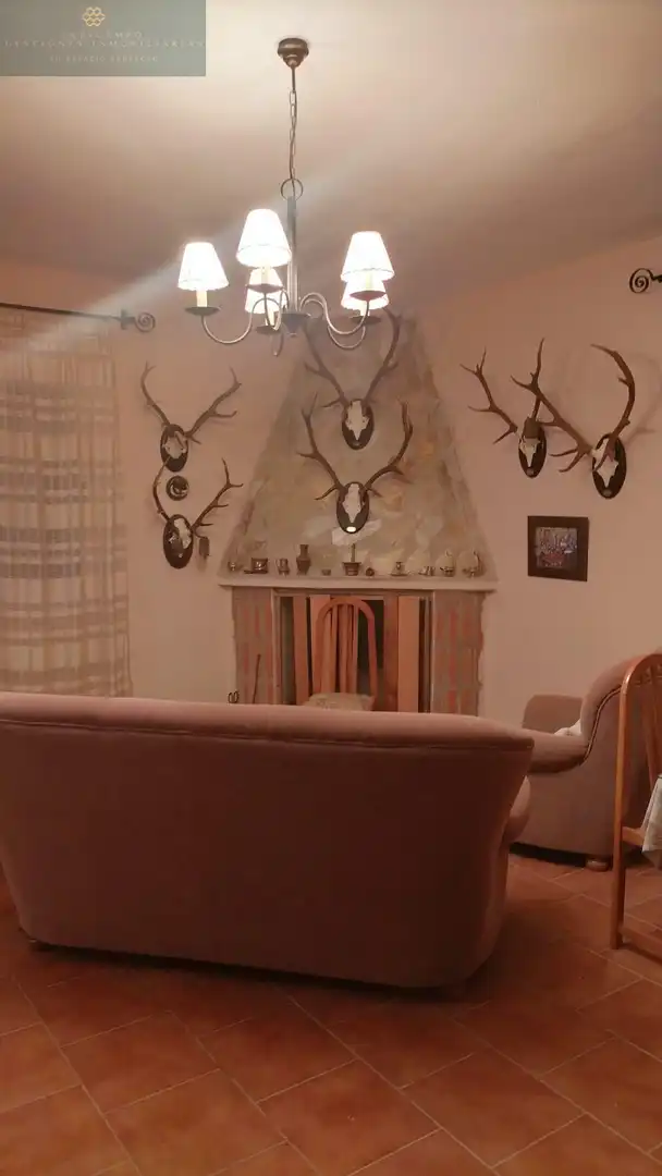Sala de estar de Finca rústica en venta en La Nava de Santiago  con Piscina