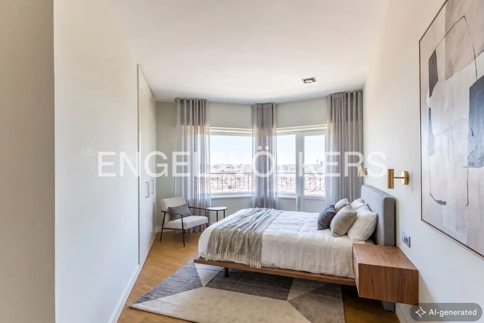 Bedroom of Flat for rent in Madrid  with Heating