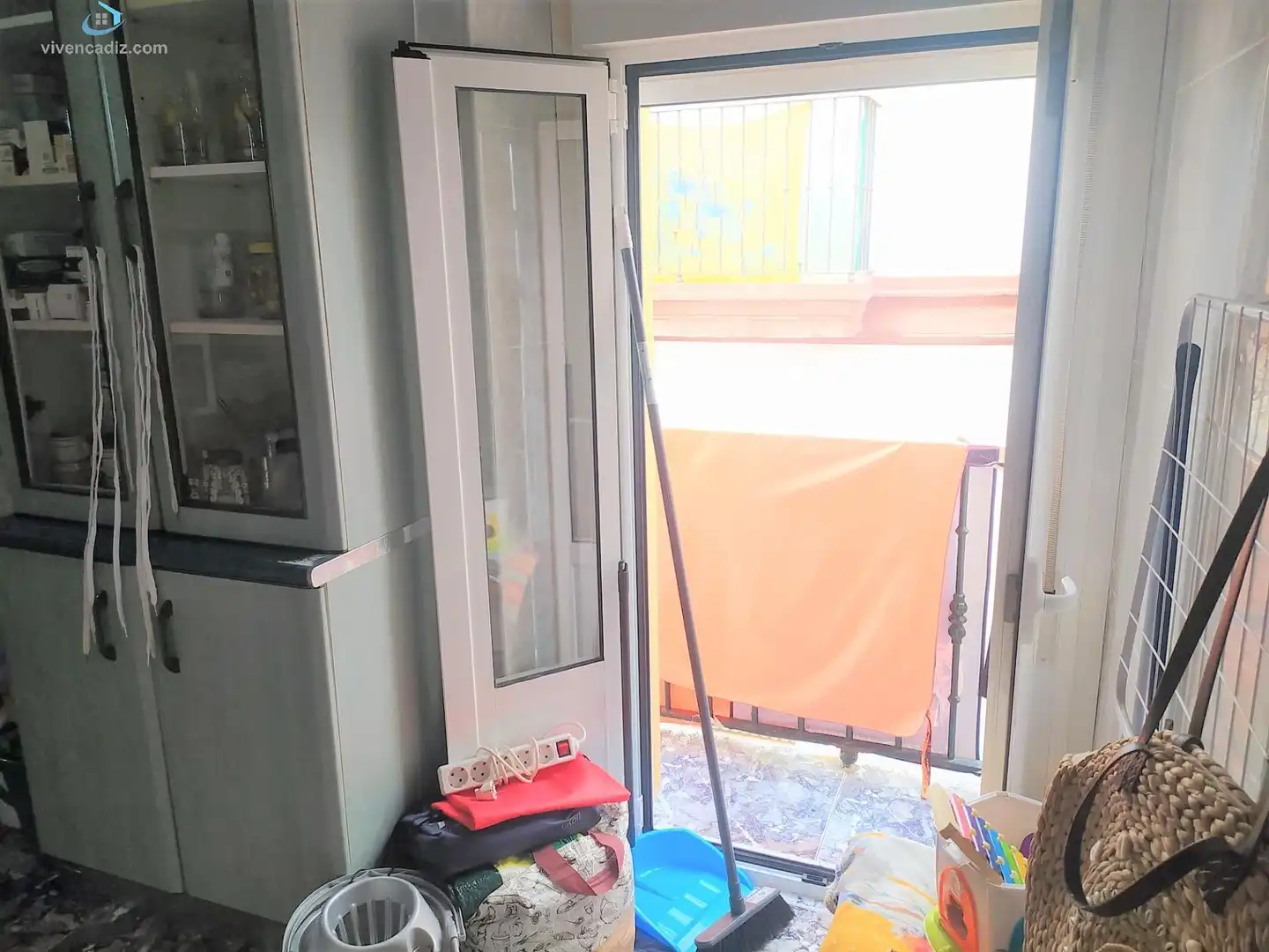 Balcony of Houses for sale in Cádiz  with Air Conditioner, Terrace and Storage room