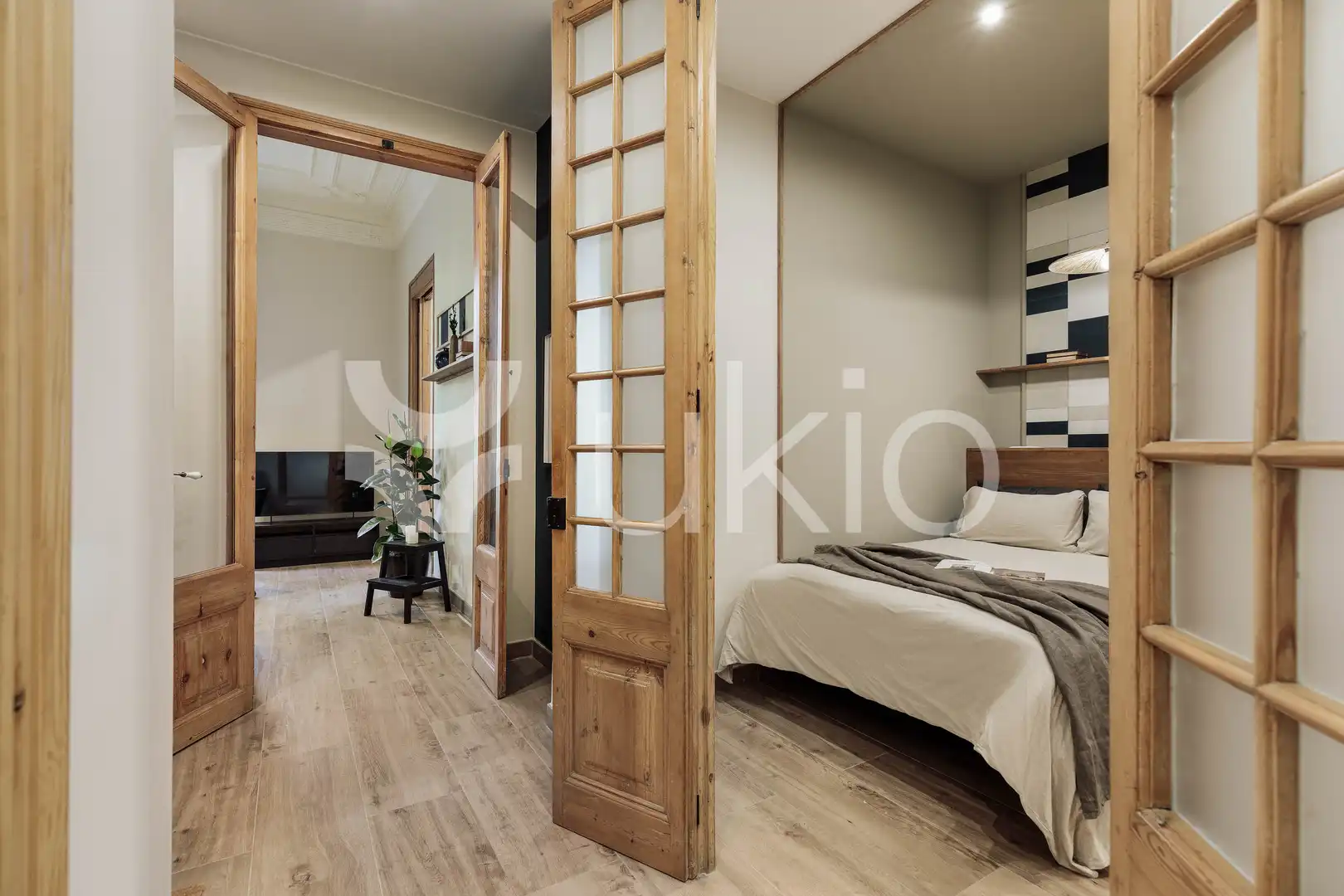 Bedroom of Apartments for rent in Barcelona  with Air Conditioner, Heating and Furnished